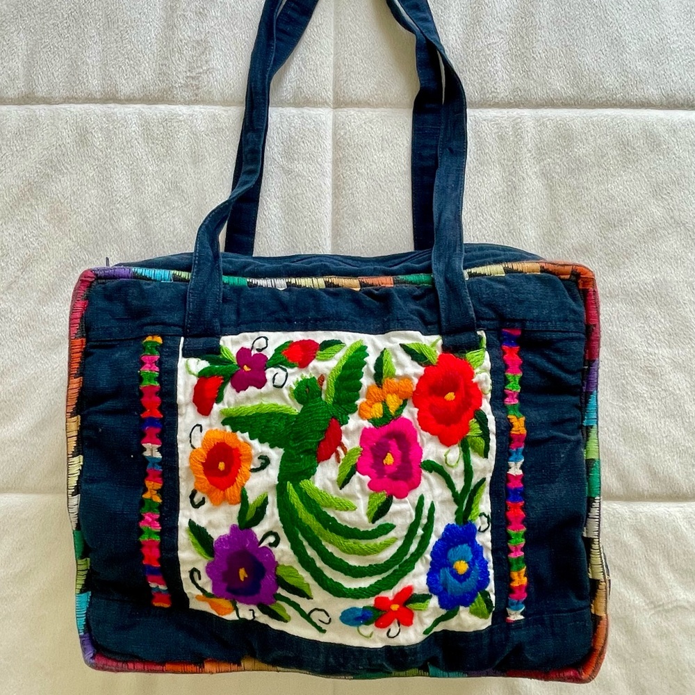 Embroidered Colorful Floral Handmade Women’s Handbag
